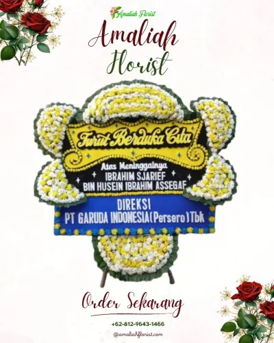 Papan Bunga Duka di Kraksaan Probolinggo